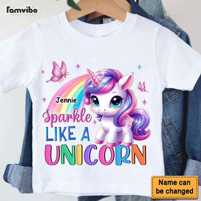 Personalized Sparkle Like A Unicorn Kid T Shirt - Kid Hoodie - Kid Sweatshirt 32559 1