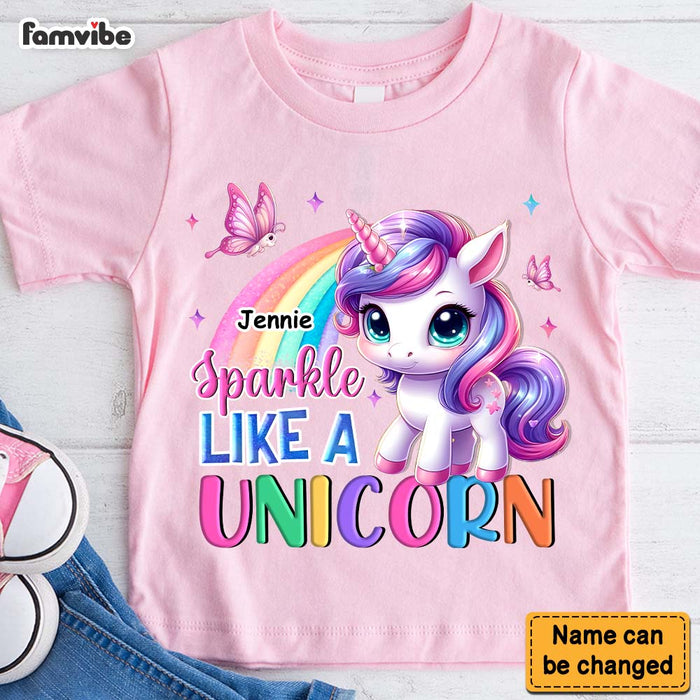 Personalized Sparkle Like A Unicorn Kid T Shirt - Kid Hoodie - Kid Sweatshirt 32559 1
