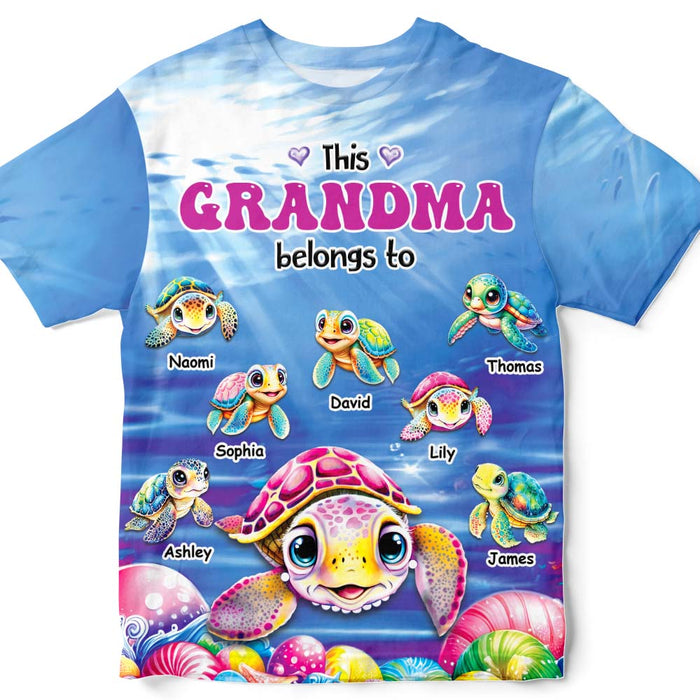 Personalized Gift For Grandma This Grandma Belongs To All-over Print T-shirt 32563 1