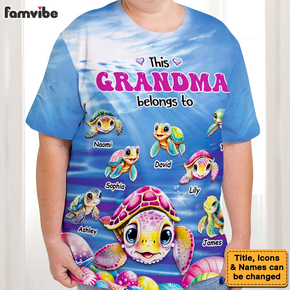 Personalized Gift For Grandma This Grandma Belongs To All-over Print T-shirt 32563 Primary Mockup