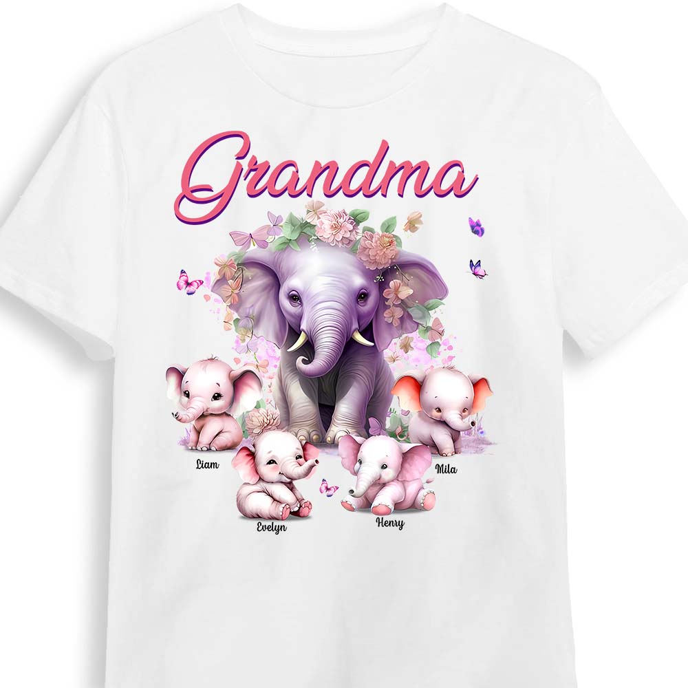 Personalized Gift For Grandma Elephants Shirt Hoodie Sweatshirt 32572 Primary Mockup