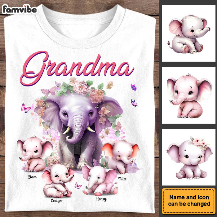 Personalized Gift For Grandma Elephants Shirt - Hoodie - Sweatshirt 32572 1