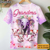 Personalized Gift For Grandma Elephants All-over Print T-shirt 32575 1
