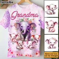 Personalized Gift For Grandma Elephants All-over Print T-shirt 32575 thumb 1