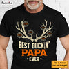 Personalized Gift For Dad Bucking Antler With Name Shirt - Hoodie - Sweatshirt 32576 1