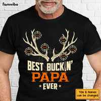 Personalized Gift For Dad Bucking Antler With Name Shirt - Hoodie - Sweatshirt 32576 thumb 1