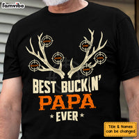Personalized Gift For Dad Bucking Antler With Name Shirt - Hoodie - Sweatshirt 32576 thumb 1