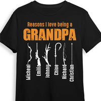 Personalized Gift for Grandpa Hunting Fishing Reasons to Love Shirt - Hoodie - Sweatshirt 32580 thumb 1