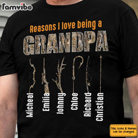Personalized Gift for Grandpa Hunting Fishing Reasons to Love Shirt - Hoodie - Sweatshirt 32580 thumb 1