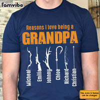 Personalized Gift for Grandpa Hunting Fishing Reasons to Love Shirt - Hoodie - Sweatshirt 32580 thumb 1