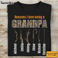 Personalized Gift for Grandpa Hunting Fishing Reasons to Love Shirt - Hoodie - Sweatshirt 32580 thumb 1