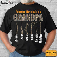 Personalized Gift for Grandpa Hunting Fishing Reasons to Love Shirt - Hoodie - Sweatshirt 32580 thumb 1
