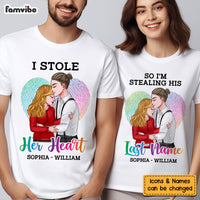 Personalized Gift For Couple Stole Her Heart Shirt - Hoodie - Sweatshirt 32582 thumb 1