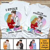 Personalized Gift For Couple Stole Her Heart Shirt - Hoodie - Sweatshirt 32582 thumb 1