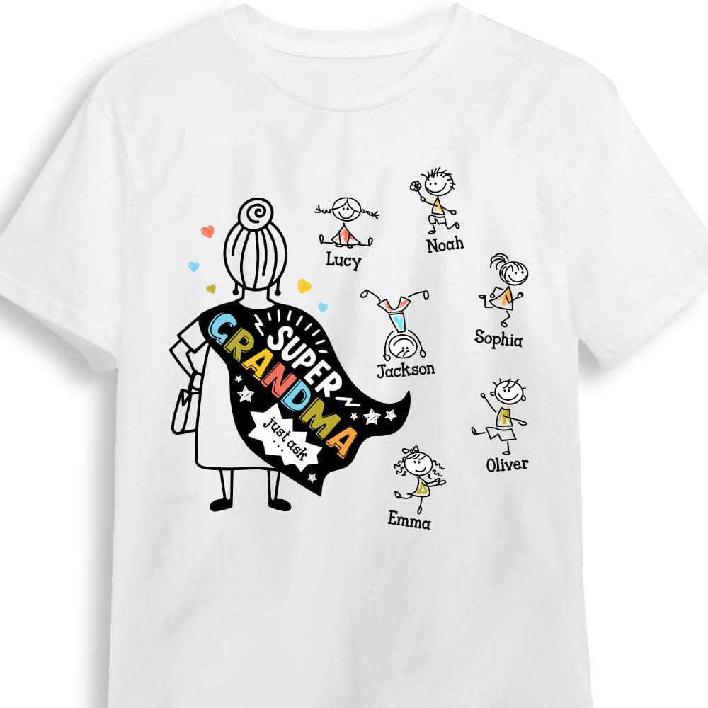 Personalized Gift For Super Grandma Shirt Hoodie Sweatshirt 32583 Primary Mockup