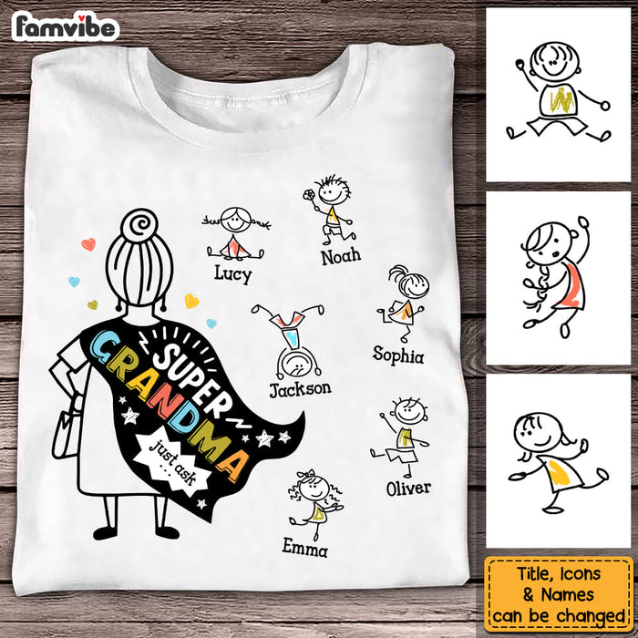 Personalized Gift For Super Grandma Shirt - Hoodie - Sweatshirt 32583 1