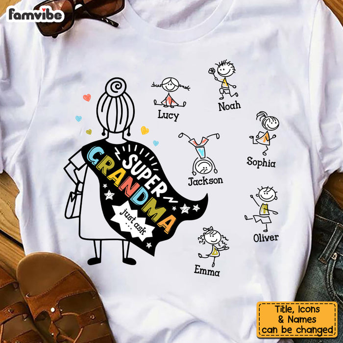 Personalized Gift For Super Grandma Shirt - Hoodie - Sweatshirt 32583 1
