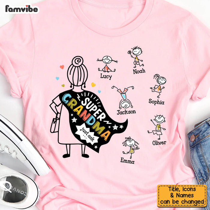Personalized Gift For Super Grandma Shirt - Hoodie - Sweatshirt 32583 1