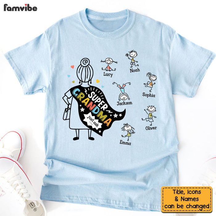 Personalized Gift For Super Grandma Shirt - Hoodie - Sweatshirt 32583 1