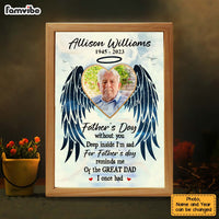 Personalized Memorial Dad Father's Day Photo Upload Picture Frame Light Box 32586 thumb 1
