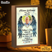 Personalized Memorial Dad Father's Day Photo Upload Picture Frame Light Box 32586 thumb 1