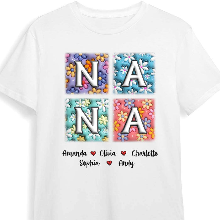 Personalized Gift For Grandma Floral Name 3D Inflated Print Shirt - Hoodie - Sweatshirt 32588 1