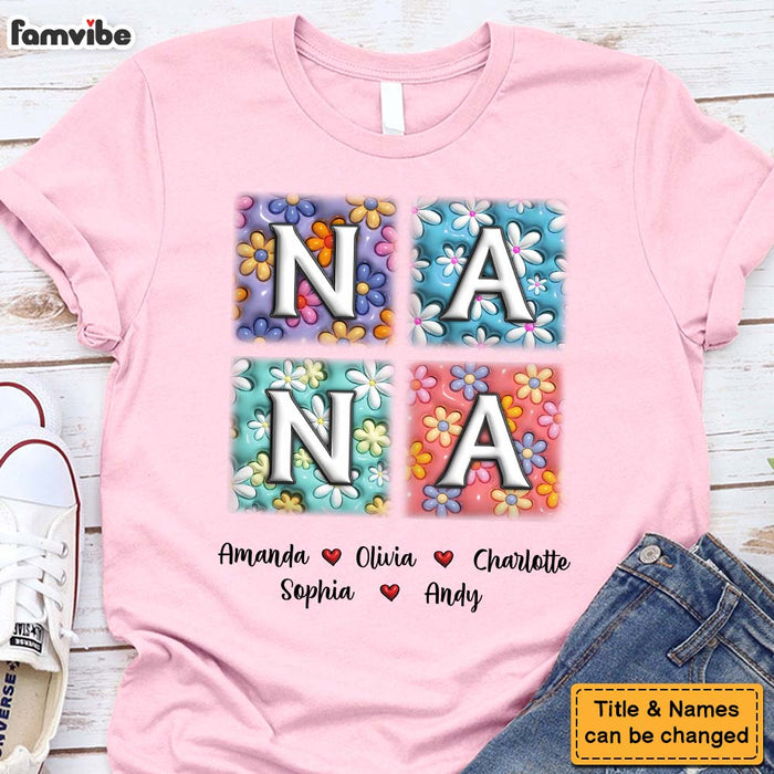 Personalized Gift For Grandma Floral Name 3D Inflated Print Shirt - Hoodie - Sweatshirt 32588 1