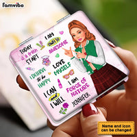 Personalized Affimations Gift For Daughter, Granddaughter Square Compact Mirror 32589 thumb 1