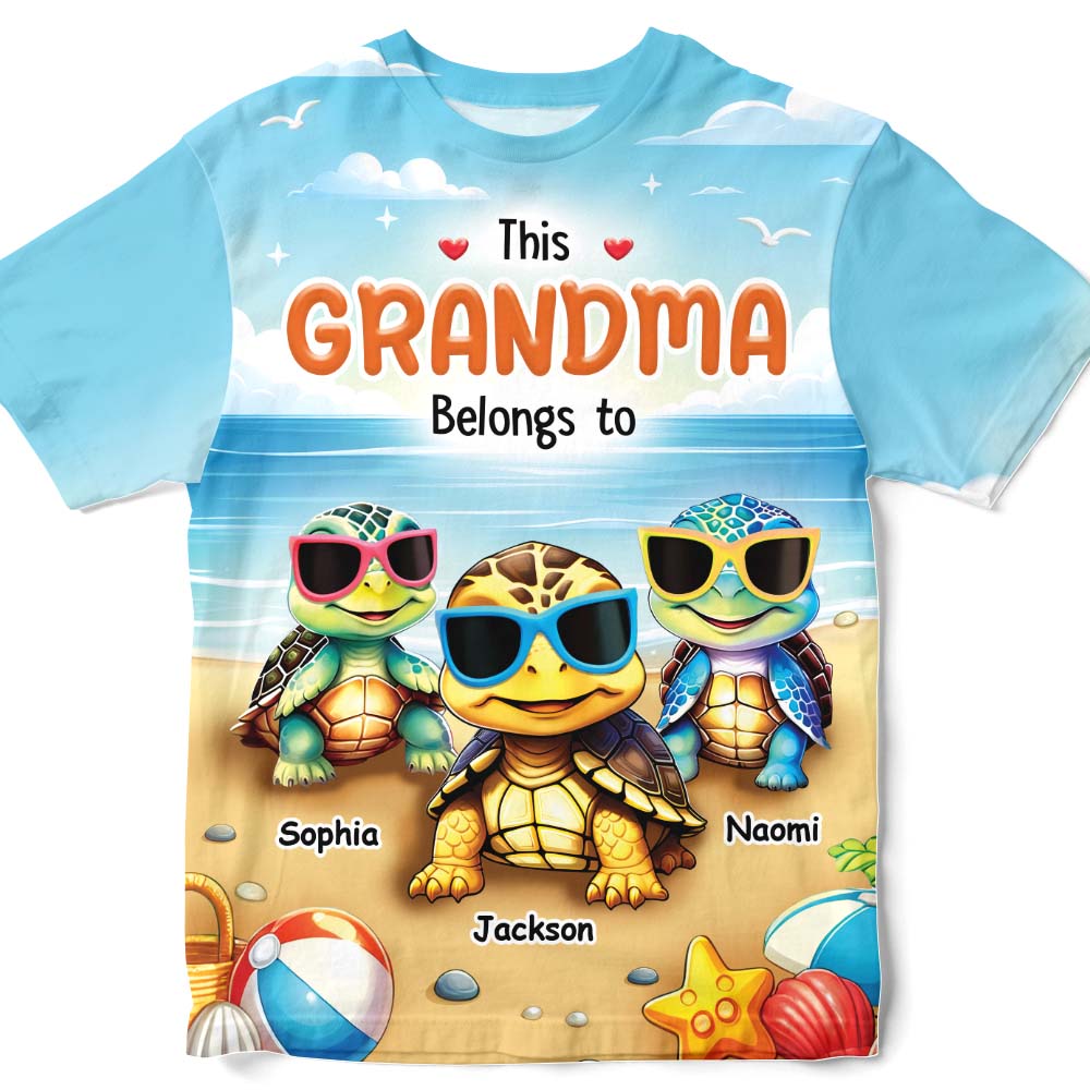Personalized Gift For Grandma This Grandma Belongs To All-over Print T-shirt 32563 32590 Primary Mockup