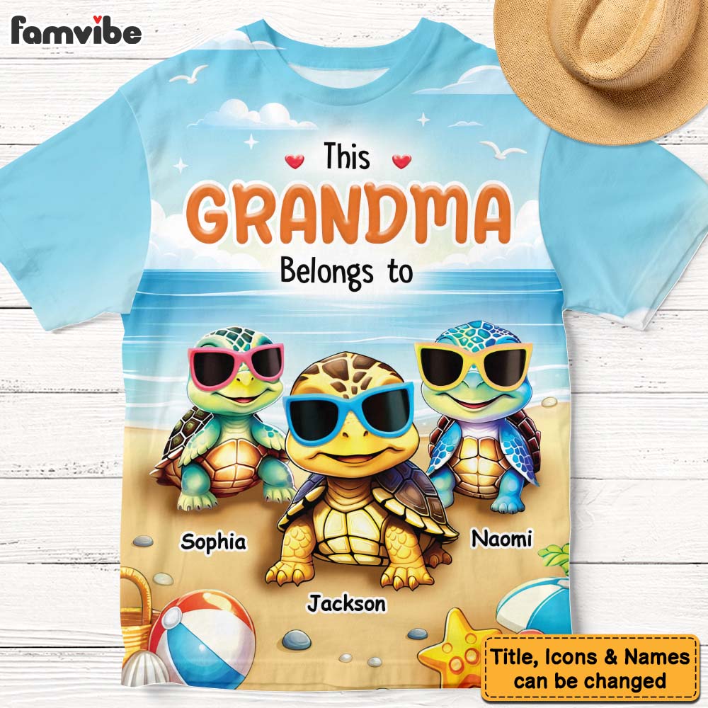 Personalized Gift For Grandma This Grandma Belongs To All-over Print T-shirt 32563 32590 Primary Mockup