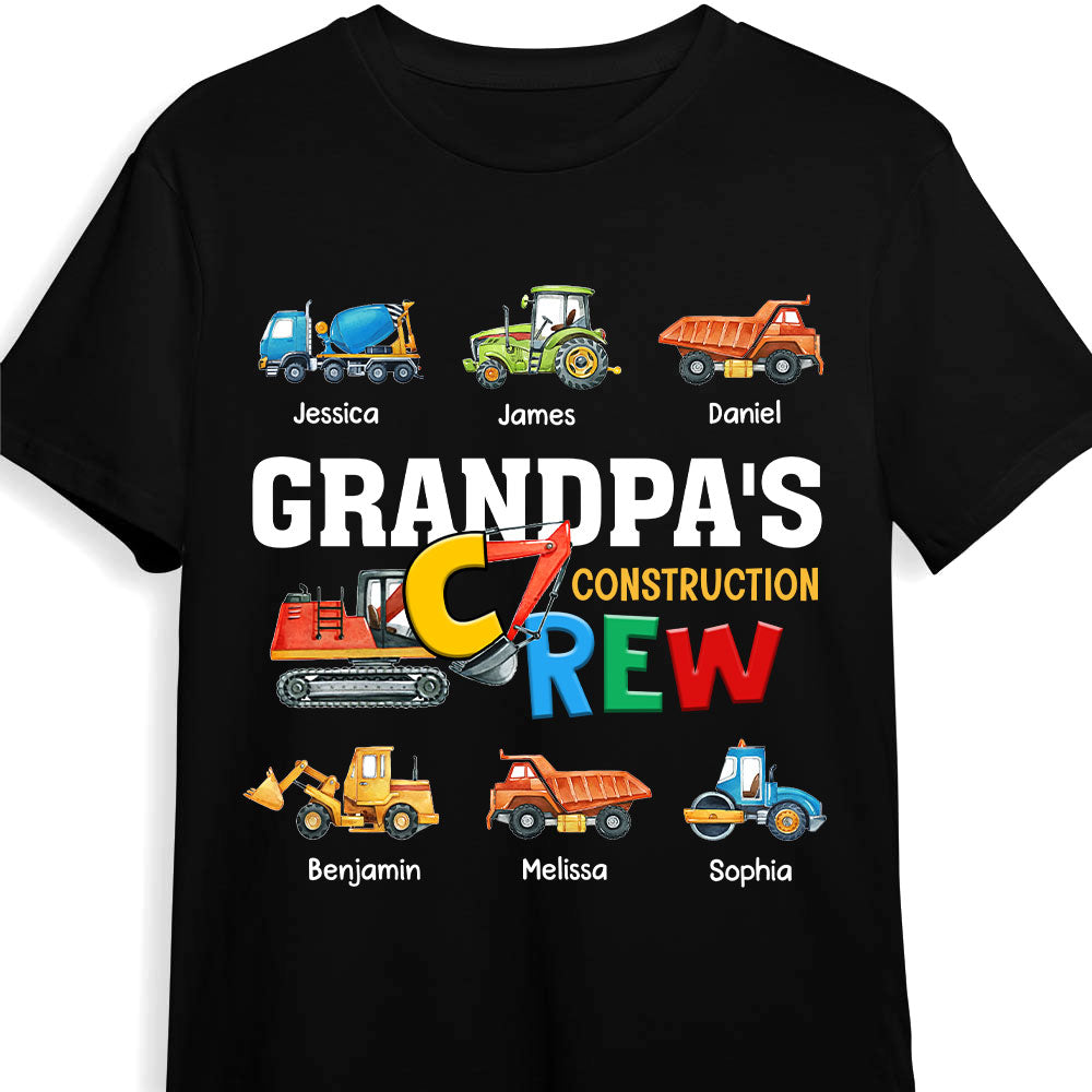 Personalized Gift for Grandpa Construction Crew Shirt Hoodie Sweatshirt 32592 Primary Mockup