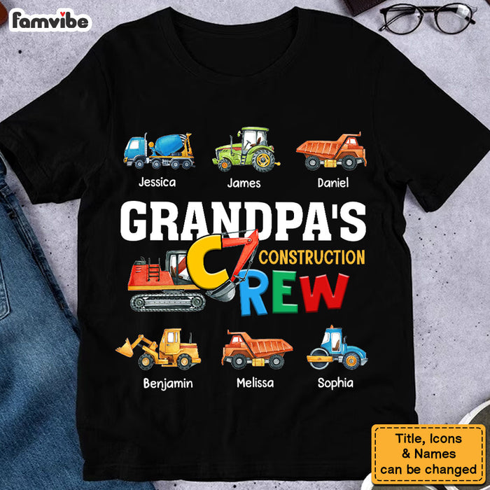 Personalized Gift for Grandpa Construction Crew Shirt - Hoodie - Sweatshirt 32592 1