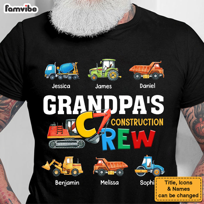 Personalized Gift for Grandpa Construction Crew Shirt - Hoodie - Sweatshirt 32592 1