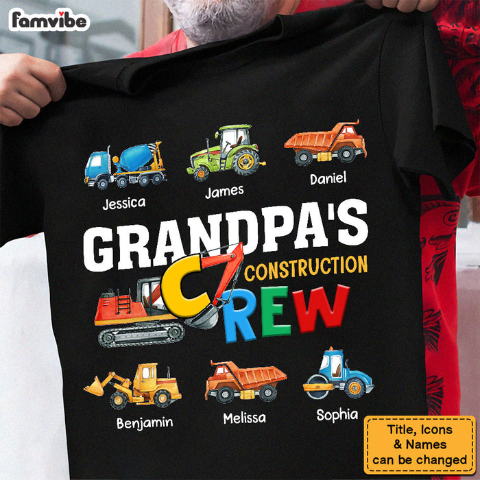 Personalized Gift for Grandpa Construction Crew Shirt - Hoodie - Sweatshirt 32592 1