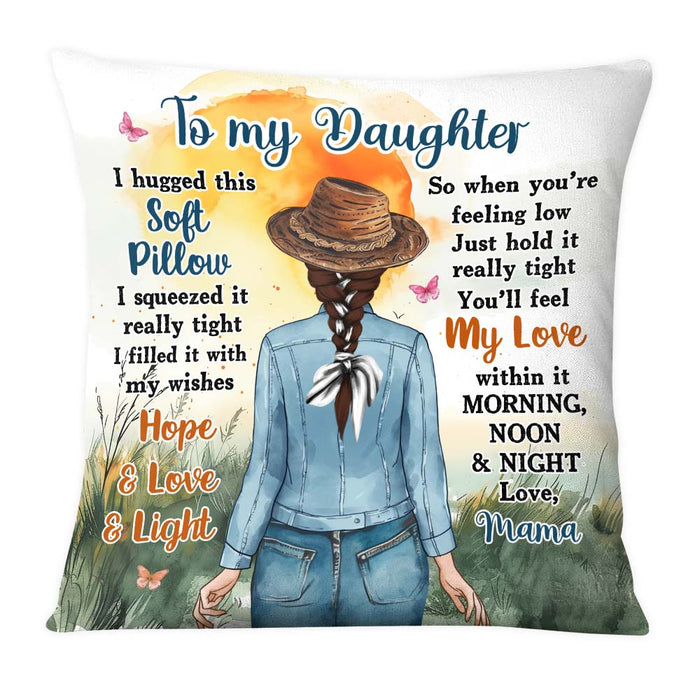 Personalized Gift For Daughter Chase the Sun Boho Pillow 32593 1
