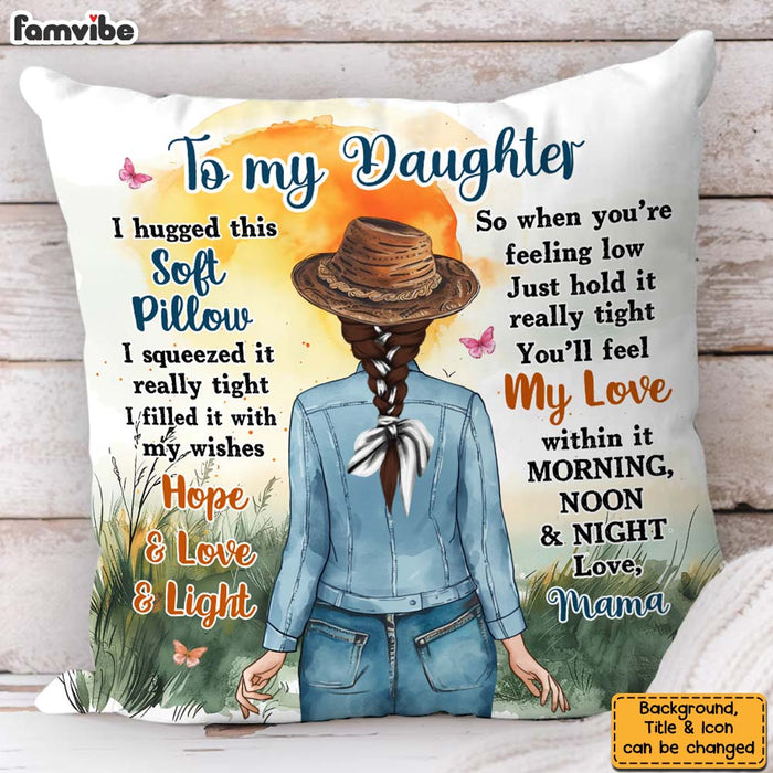 Personalized Gift For Daughter Chase the Sun Boho Pillow 32593 1