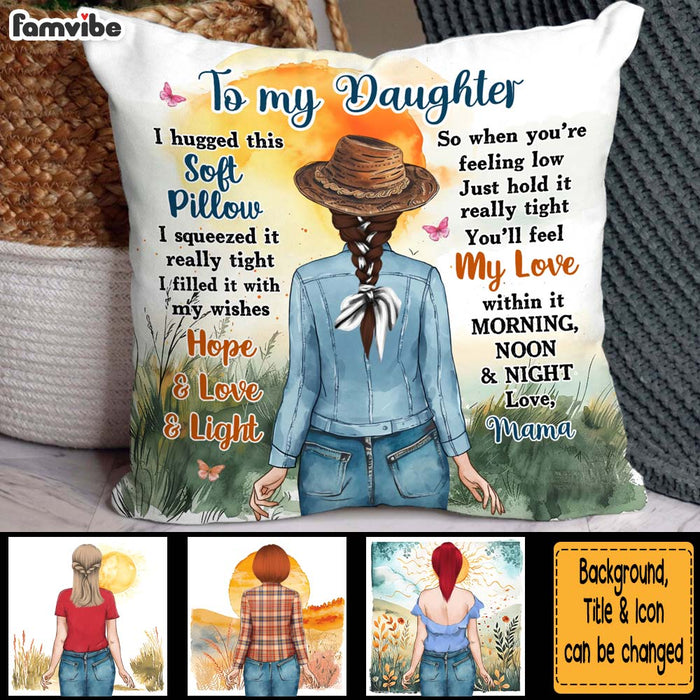 Personalized Gift For Daughter Chase the Sun Boho Pillow 32593 1