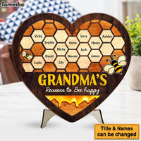 Personalized Gift For Grandma Reasons to Bee Happy 2 Layered Separate Wooden Plaque 32595 thumb 1