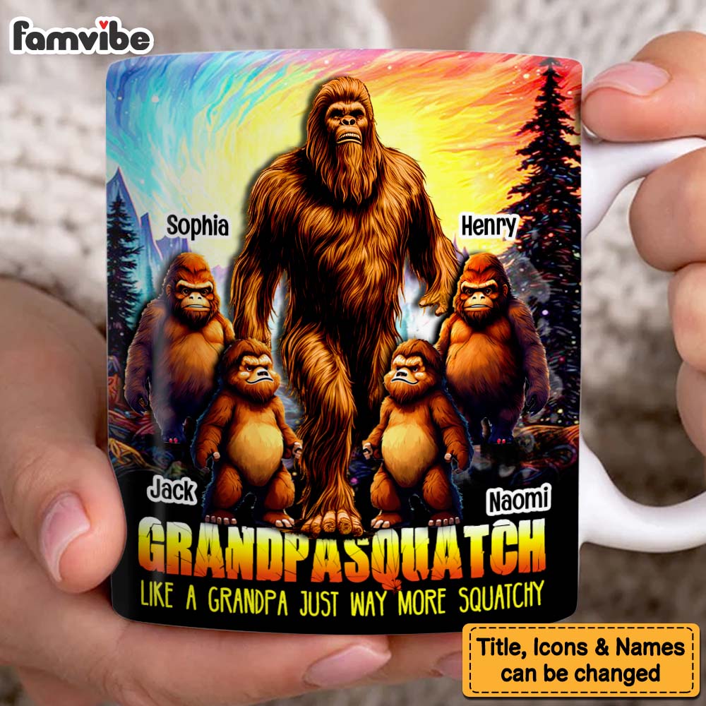 Personalized Gift For Grandpa Squatchy Mug 32597 Primary Mockup