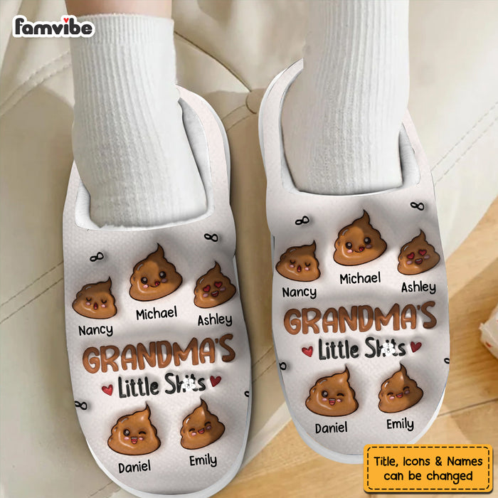 Personalized Gift For Grandma's Little Sh*t 3D Inflated Print Slippers 32603 1