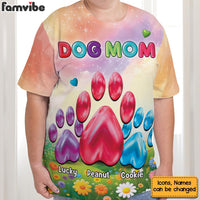 Personalized Gift For Dog Mom Big Paw All-over Print T-shirt 32605 thumb 1