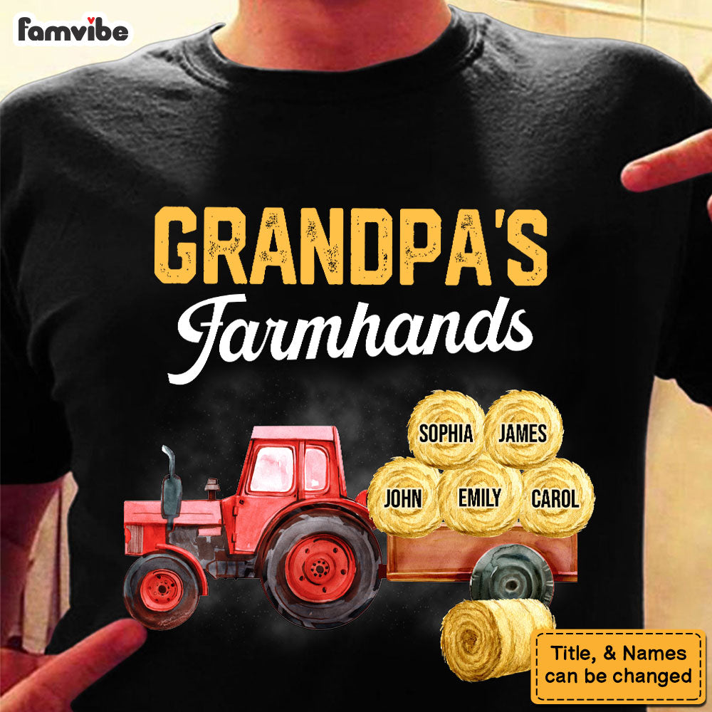 Gift For Grandpa Grandpa's Farmhands Shirt Hoodie Sweatshirt 32608 Primary Mockup
