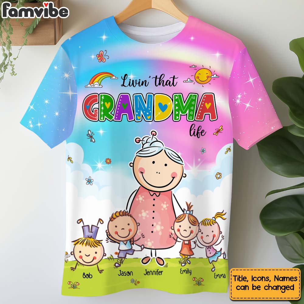 Personalized Gift For Grandma Belongs To All-over Print T-shirt 32611 Primary Mockup