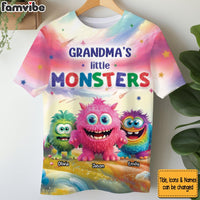 Personalized My Favorite Monsters Call Me Grandma All-over Print T-shirt 32616 thumb 1
