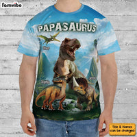 Personalized Gift for Grandpa Dad Papasaurus All-over Print T-shirt 32617 thumb 1