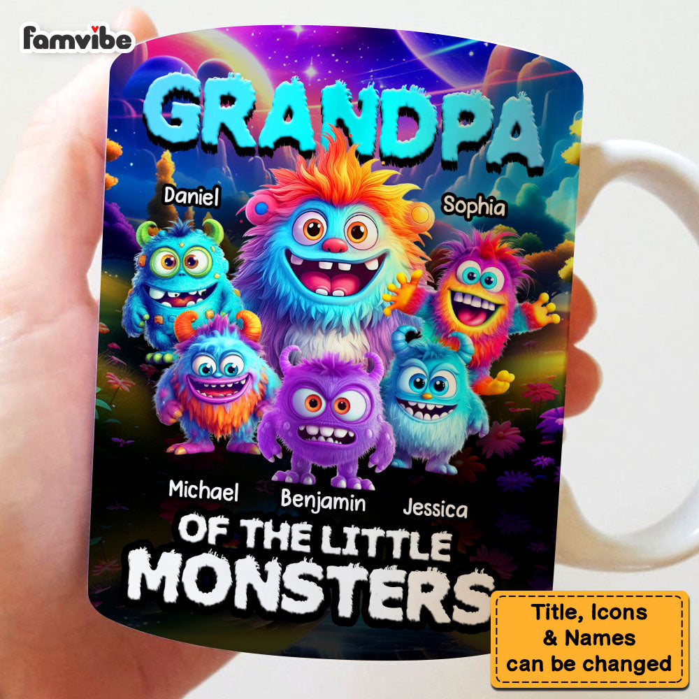 Personalized Gift For Grandpa Of The Little Monsters Mug 32618 Primary Mockup