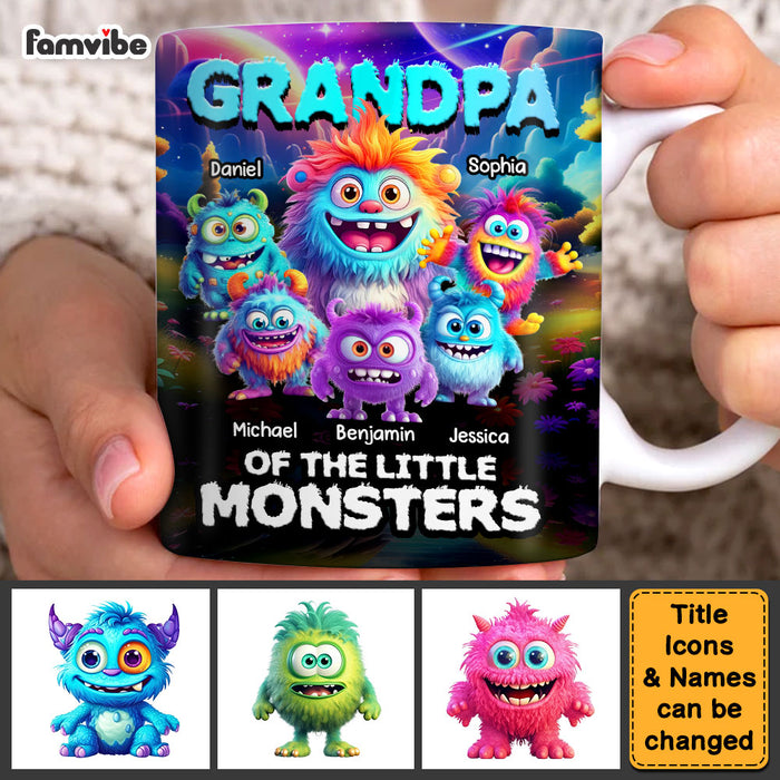 Personalized Gift For Grandpa Of The Little Monsters Mug 32618 1
