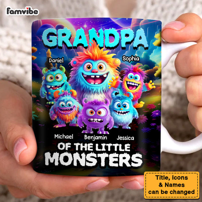 Personalized Gift For Grandpa Of The Little Monsters Mug 32618 1
