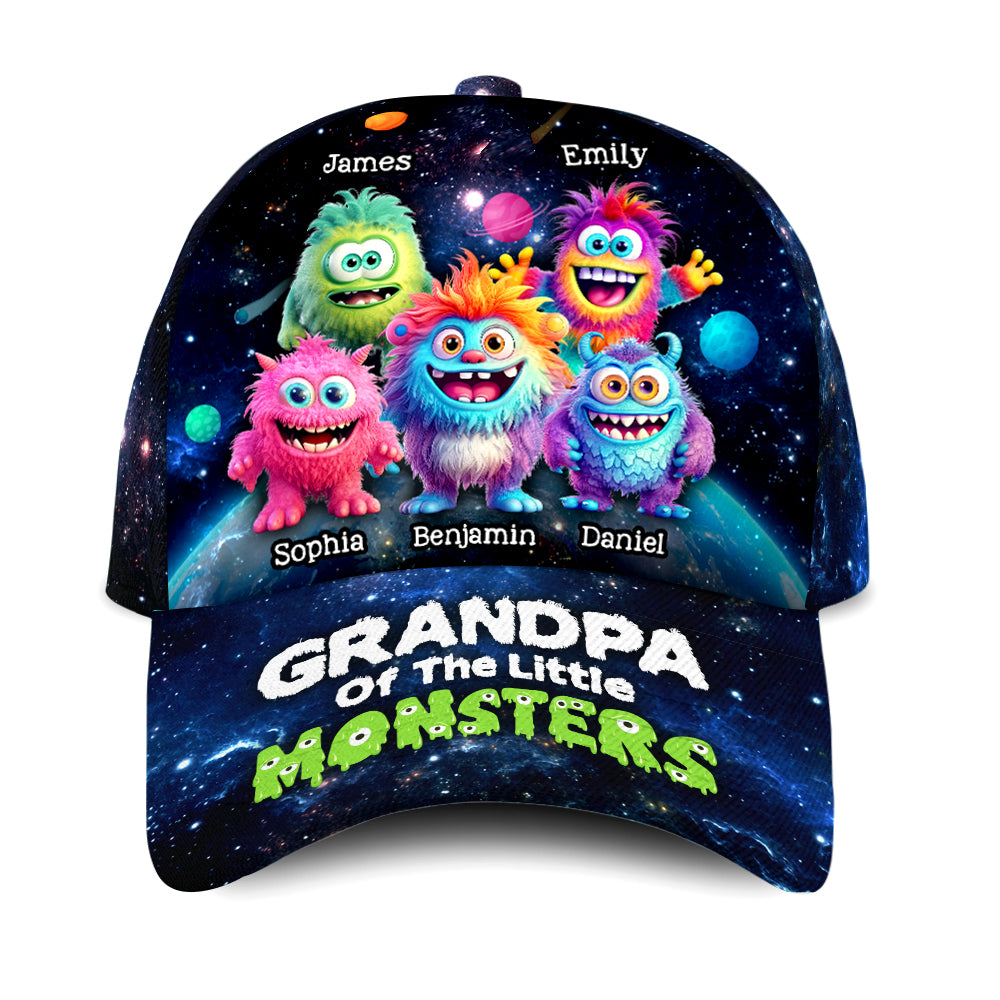 Personalized Gift For Grandpa Of The Little Monsters Cap 32620 Primary Mockup