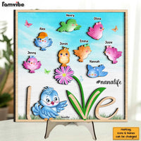 Personalized Gift For Grandma Love 2 Layered Separate Wooden Plaque 32621 thumb 1